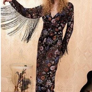 HIPPIE SHAKE VELVET BURNOUT JUMPSUIT